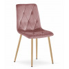 Stuhl LIBRA Samt Rosa/Holzfarbe (10039211)