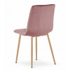 Stuhl LIBRA Samt Rosa/Holzfarbe (10039211)