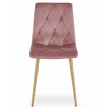 Stuhl LIBRA Samt Rosa/Holzfarbe (10039211)