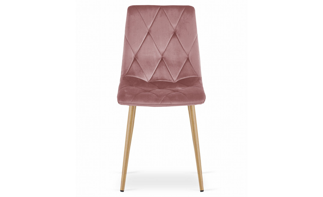 Stuhl LIBRA Samt Rosa/Holzfarbe (10039211)