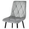 Stuhl LIBRA Samt Silbergrau/Schwarz (10038341)