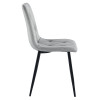 Stuhl LIBRA Samt Silbergrau/Schwarz (10038341)