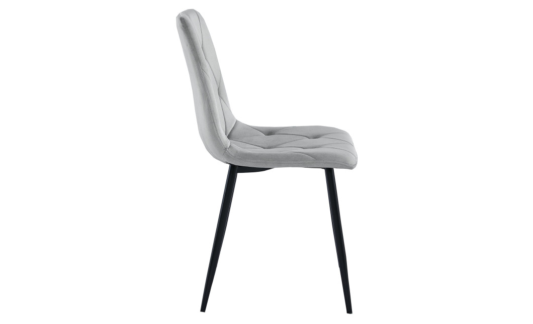 Stuhl LIBRA Samt Silbergrau/Schwarz (10038341)
