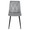 Stuhl LIBRA Samt Silbergrau/Schwarz (10038341)