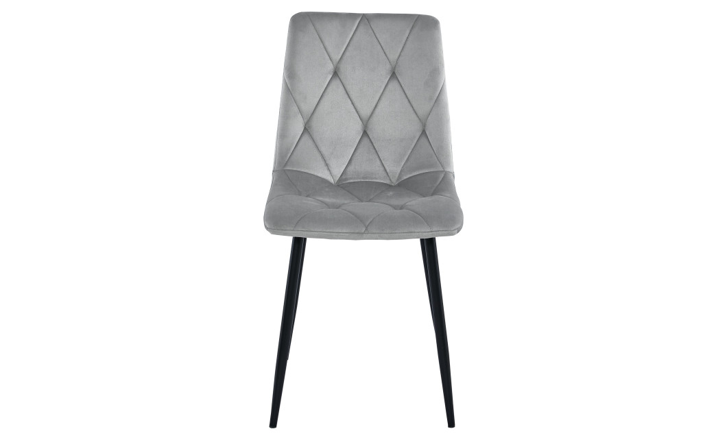 Stuhl LIBRA Samt Silbergrau/Schwarz (10038341)