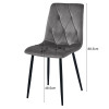 Stuhl LIBRA Samt Silbergrau/Schwarz (10038341)
