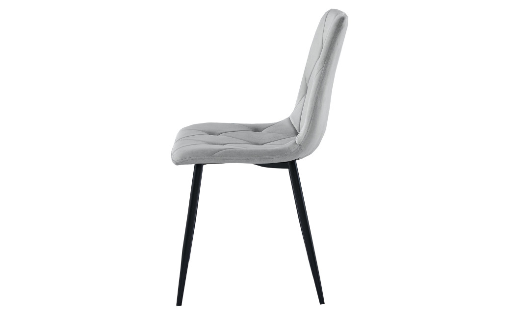 Stuhl LIBRA Samt Silbergrau/Schwarz (10038341)