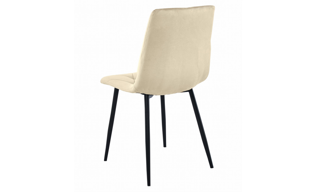 Stuhl LIBRA Samt Hellbeige/Schwarz (10038741)