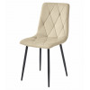 Stuhl LIBRA Samt Hellbeige/Schwarz (10038741)
