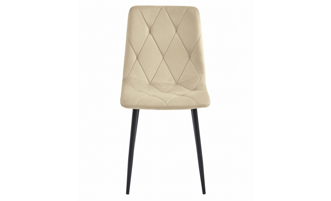 Stuhl LIBRA Samt Hellbeige/Schwarz (10038741)
