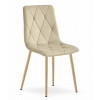 Stuhl LIBRA Samt Hellbeige/Holzfarbe (10039261)