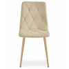 Stuhl LIBRA Samt Hellbeige/Holzfarbe (10039261)