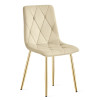 Stuhl LIBRA Samt Hellbeige/Gold (10040231)