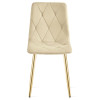 Stuhl LIBRA Samt Hellbeige/Gold (10040231)
