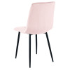 Stuhl LIBRA Samt Hellrosa/Schwarze Beine (10040891)