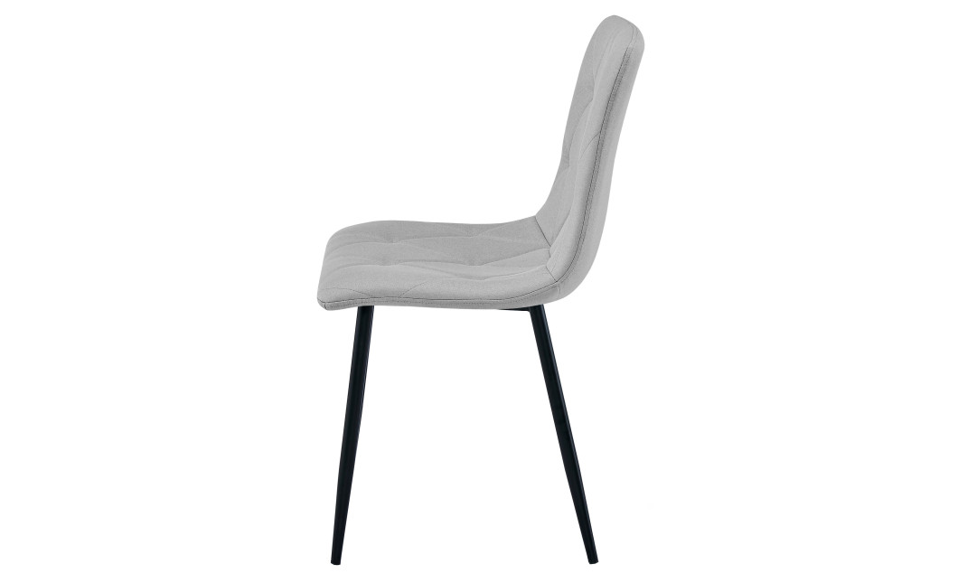 Stuhl LIBRA Stoff Hellgrau/Schwarze Beine (10040261)