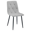 Stuhl LIBRA Stoff Hellgrau/Schwarze Beine (10040261)
