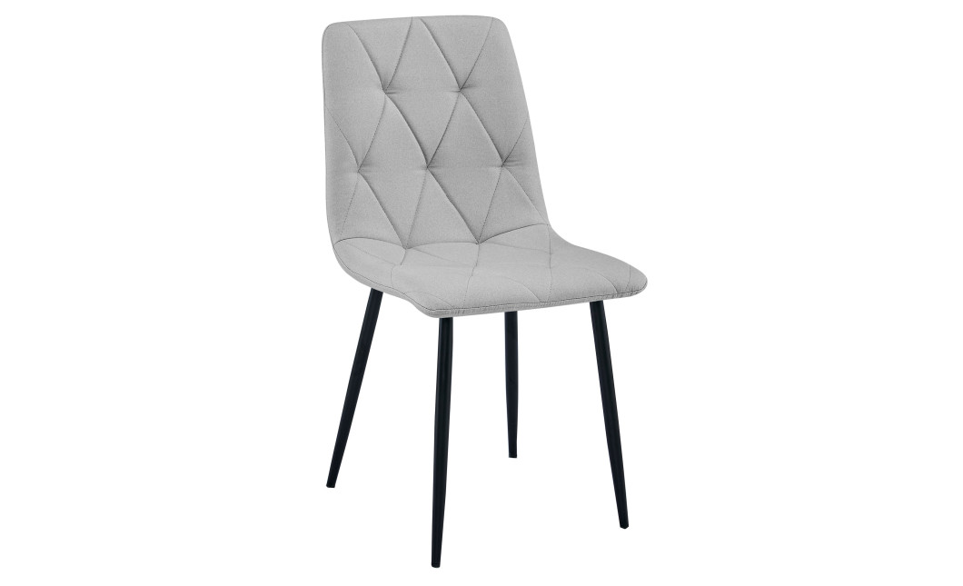 Stuhl LIBRA Stoff Hellgrau/Schwarze Beine (10040261)