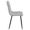 Stuhl LIBRA Stoff Hellgrau/Schwarze Beine (10040261)