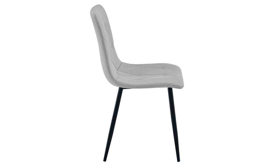Stuhl LIBRA Stoff Hellgrau/Schwarze Beine (10040261)