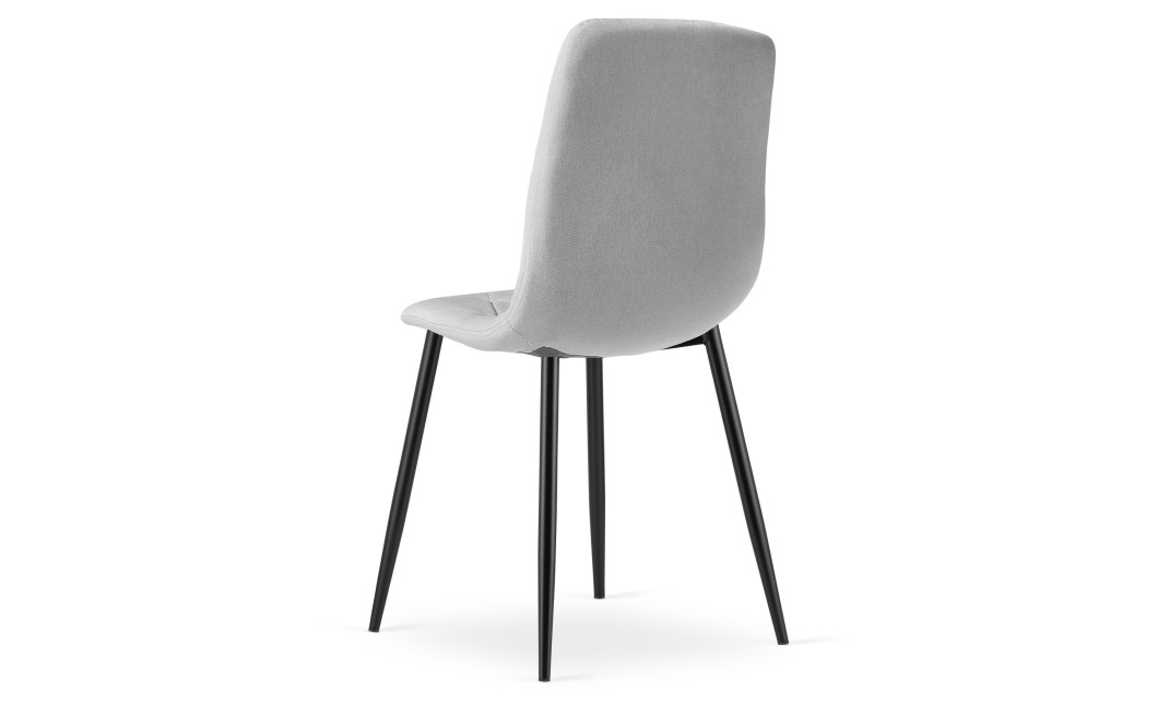 Stuhl LIBRA Stoff Hellgrau/Schwarze Beine (10040261)
