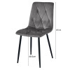 Stuhl LIBRA Stoff Hellgrau/Holzfarbe Beine (10040831)