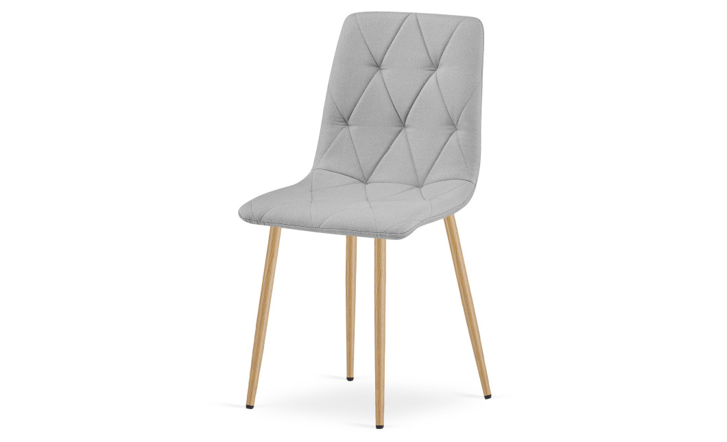 Stuhl LIBRA Stoff Hellgrau/Holzfarbe Beine (10040831)