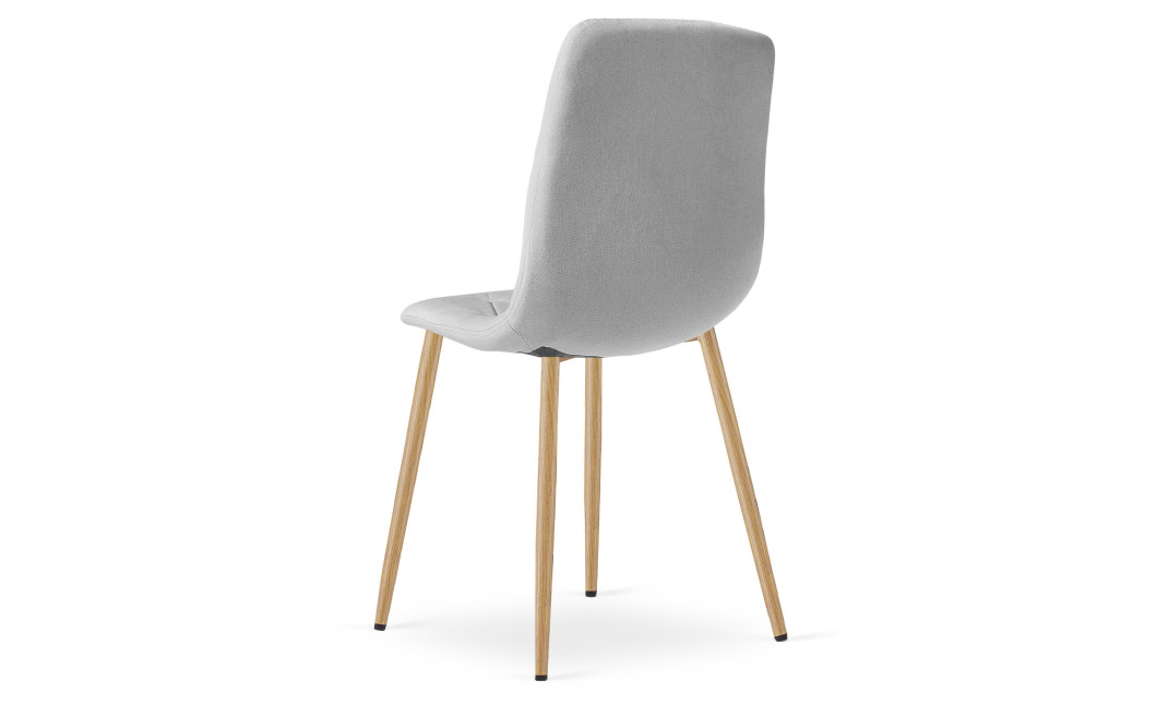 Stuhl LIBRA Stoff Hellgrau/Holzfarbe Beine (10040831)