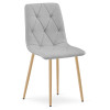 Stuhl LIBRA Stoff Hellgrau/Holzfarbe Beine (10040831)