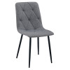 Stuhl LIBRA Stoff Dunkelgrau/Schwarze Beine (10040251)