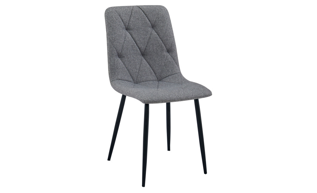 Stuhl LIBRA Stoff Dunkelgrau/Schwarze Beine (10040251)