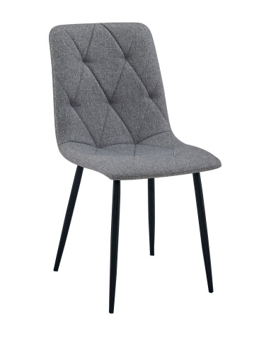Stuhl LIBRA Stoff Dunkelgrau/Schwarze Beine (10040251)
