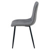 Stuhl LIBRA Stoff Dunkelgrau/Schwarze Beine (10040251)