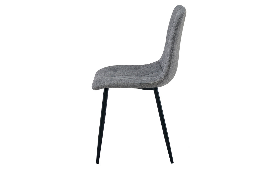 Stuhl LIBRA Stoff Dunkelgrau/Schwarze Beine (10040251)