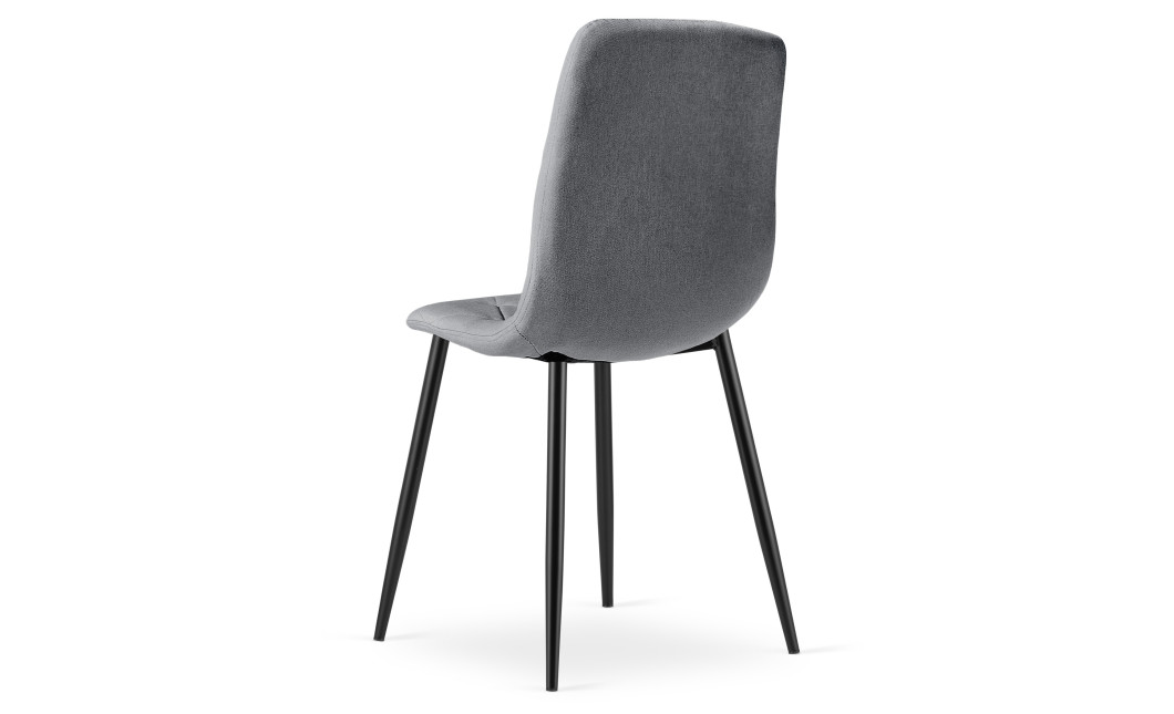 Stuhl LIBRA Stoff Dunkelgrau/Schwarze Beine (10040251)