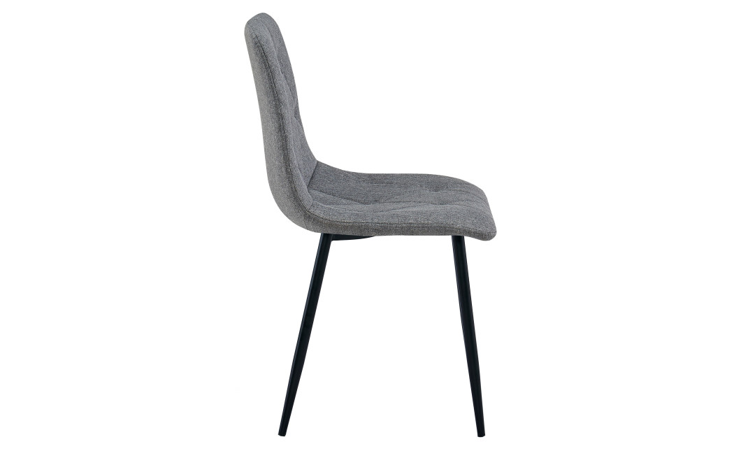 Stuhl LIBRA Stoff Dunkelgrau/Schwarze Beine (10040251)