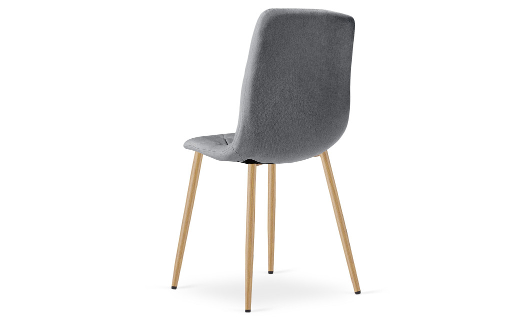 Stuhl LIBRA Stoff Dunkelgrau/Holzfarbe Beine (10040821)