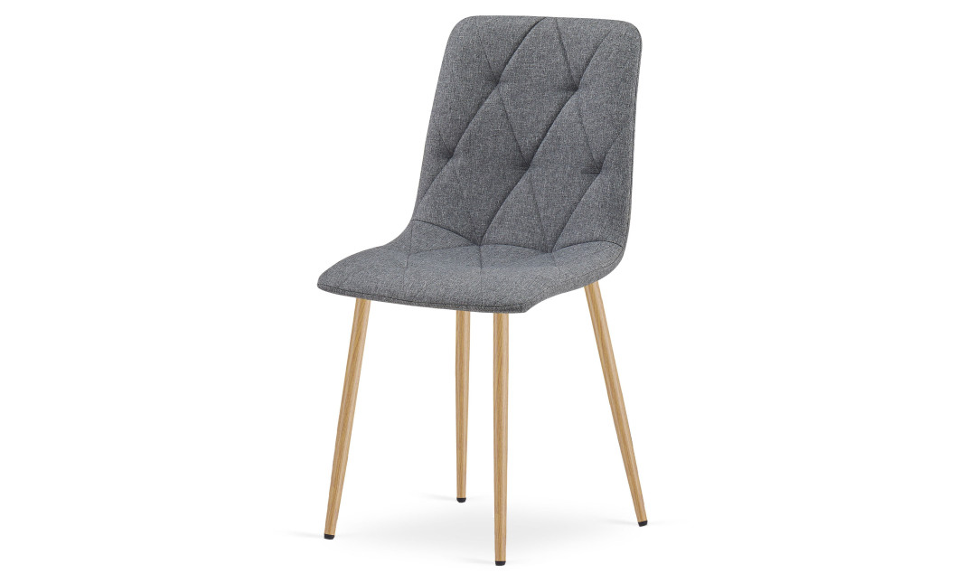 Stuhl LIBRA Stoff Dunkelgrau/Holzfarbe Beine (10040821)