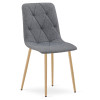 Stuhl LIBRA Stoff Dunkelgrau/Holzfarbe Beine (10040821)