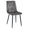 Stuhl LIBRA Samt Dunkelgrau/Schwarz (10038331)
