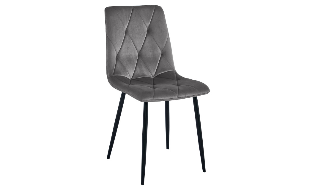 Stuhl LIBRA Samt Dunkelgrau/Schwarz (10038331)