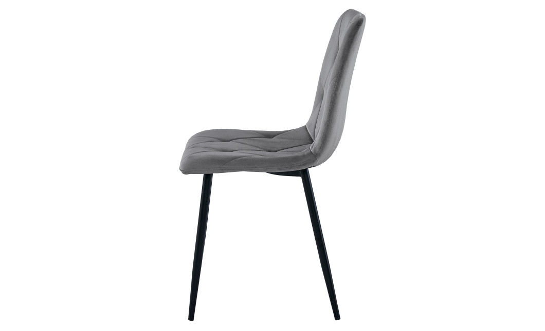 Stuhl LIBRA Samt Dunkelgrau/Schwarz (10038331)