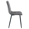 Stuhl LIBRA Samt Dunkelgrau/Schwarz (10038331)