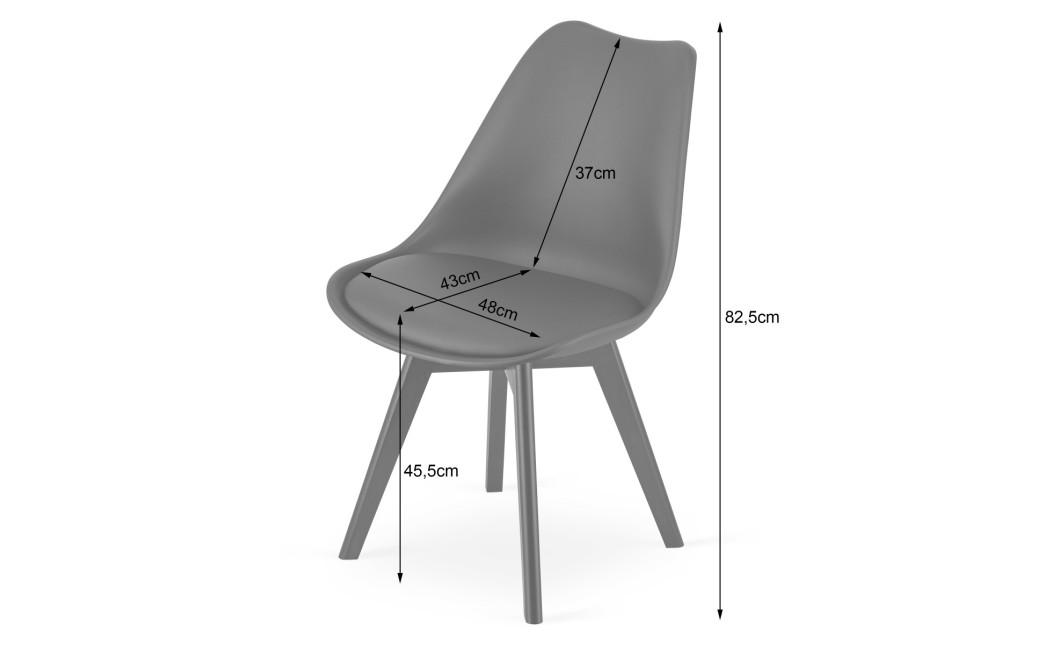 Stuhl MARK – transparent / schwarze Beine