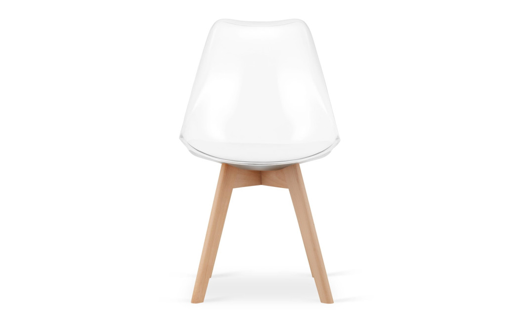 Stuhl MARK – transparent / naturfarbene Beine