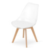 Stuhl MARK – transparent / naturfarbene Beine