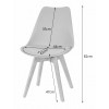 Stuhl MARK – transparent / naturfarbene Beine