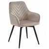 Stuhl NANA360 Samt Dunkelbeige/Schwarz (10039661)