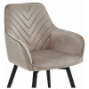 Stuhl NANA360 Samt Dunkelbeige/Schwarz (10039661)