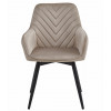 Stuhl NANA360 Samt Dunkelbeige/Schwarz (10039661)